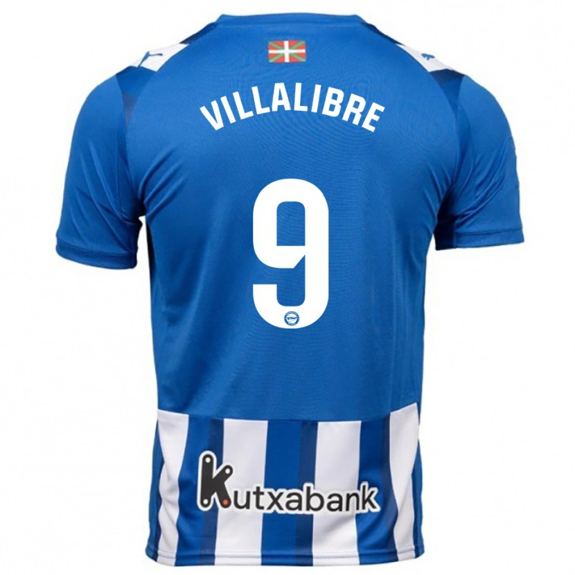 Danxen Pánské Asier Villalibre #9 Modrá Bílá Domů Hráčské Dresy 2025/26 Dres