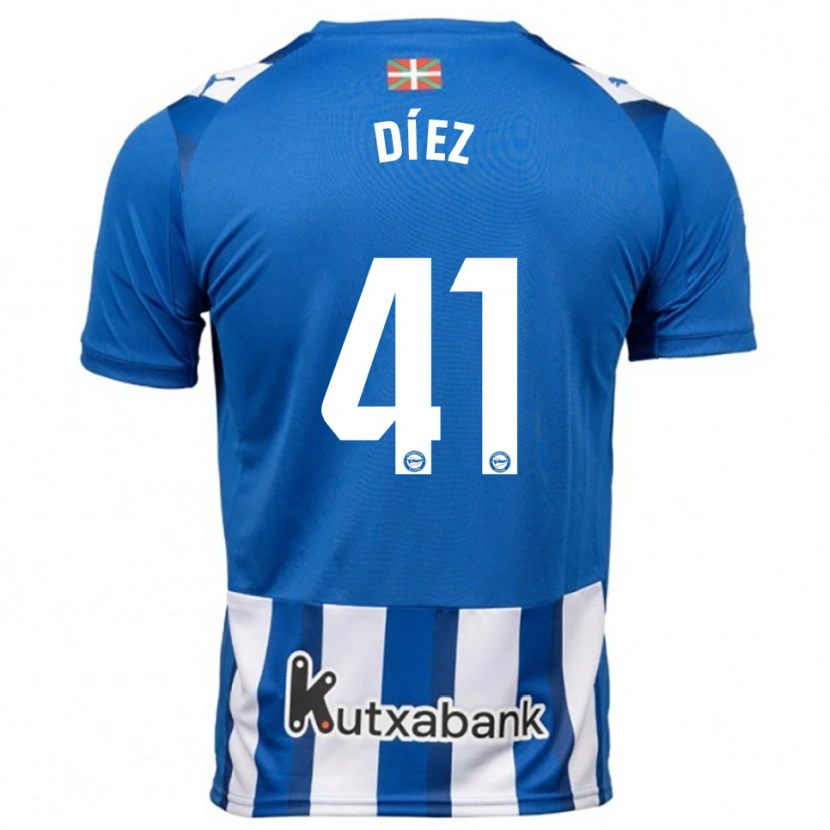 Danxen Pánské Victor Díez #41 Modrá Bílá Domů Hráčské Dresy 2025/26 Dres