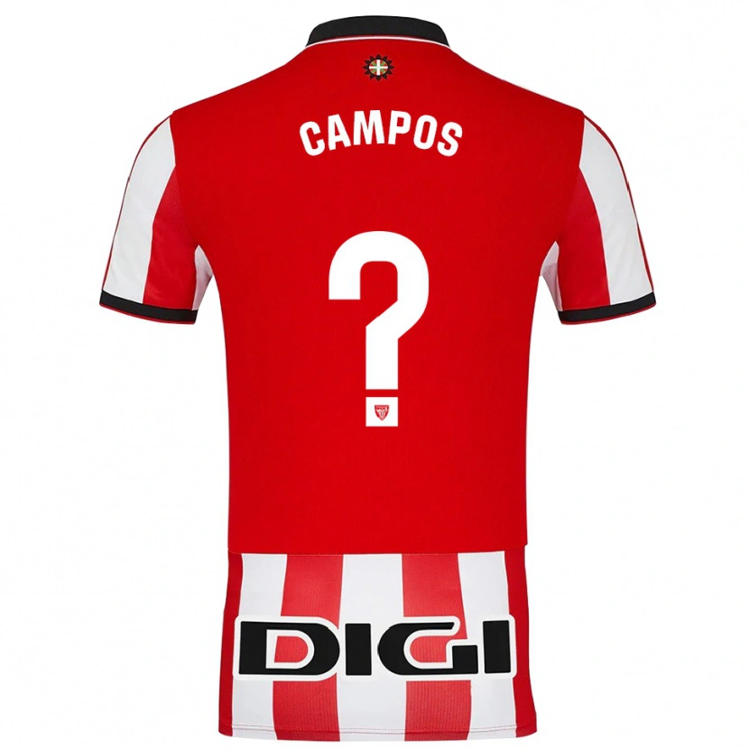 Danxen Pánské Ane Campos Andueza #0 Červená Bílá Domů Hráčské Dresy 2025/26 Dres