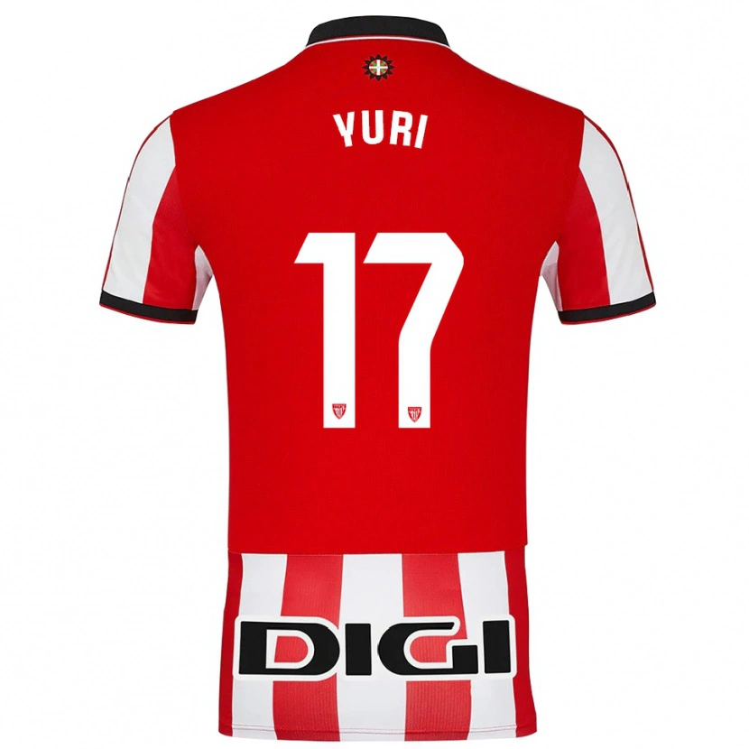 Danxen Pánské Yuri Berchiche #17 Červená Bílá Domů Hráčské Dresy 2025/26 Dres