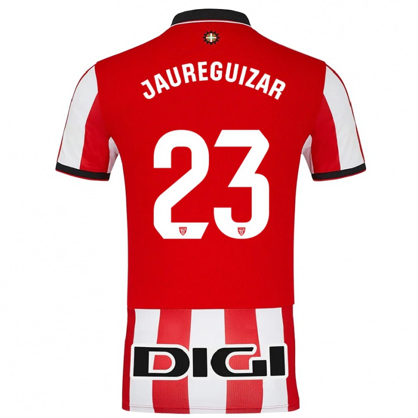 Danxen Pánské Mikel Jauregizar #23 Červená Bílá Domů Hráčské Dresy 2025/26 Dres