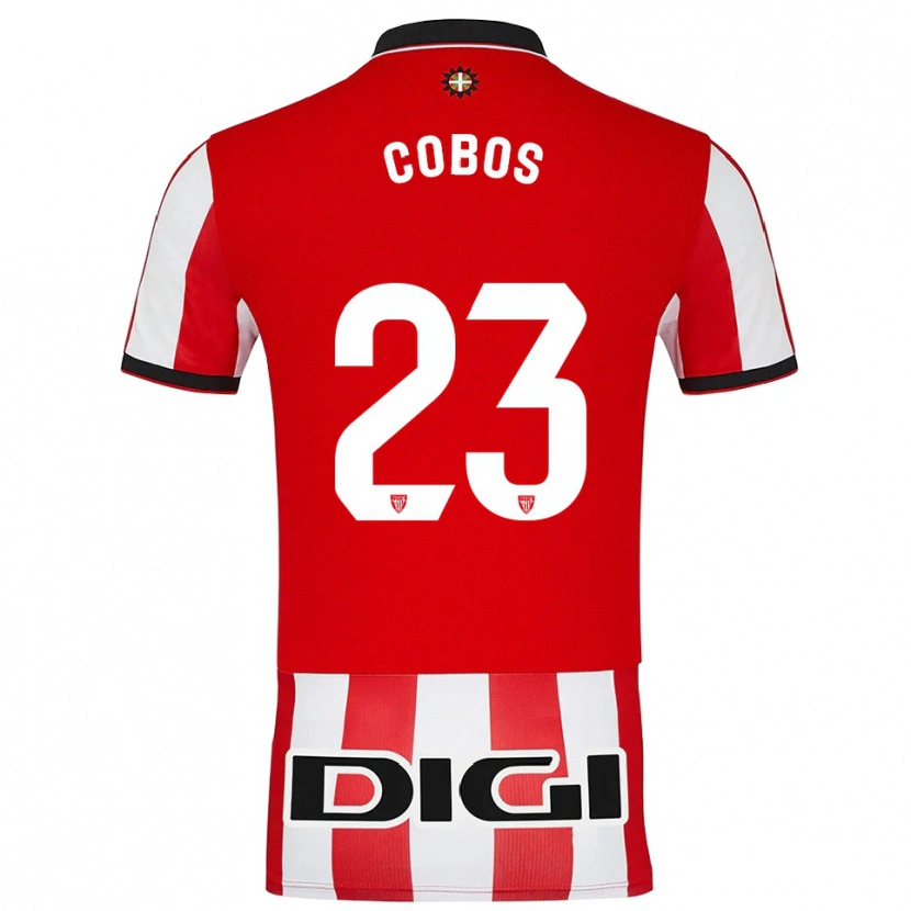 Danxen Pánské Alain Cobos #23 Červená Bílá Domů Hráčské Dresy 2025/26 Dres