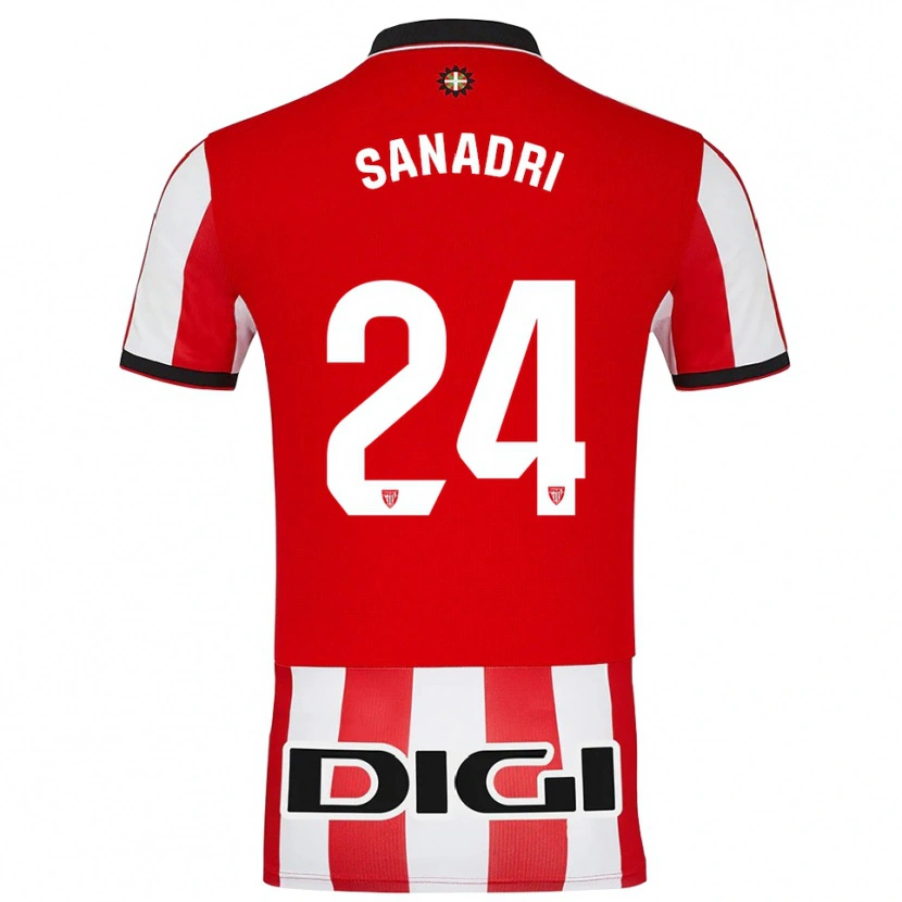 Danxen Pánské Sanadri #24 Červená Bílá Domů Hráčské Dresy 2025/26 Dres