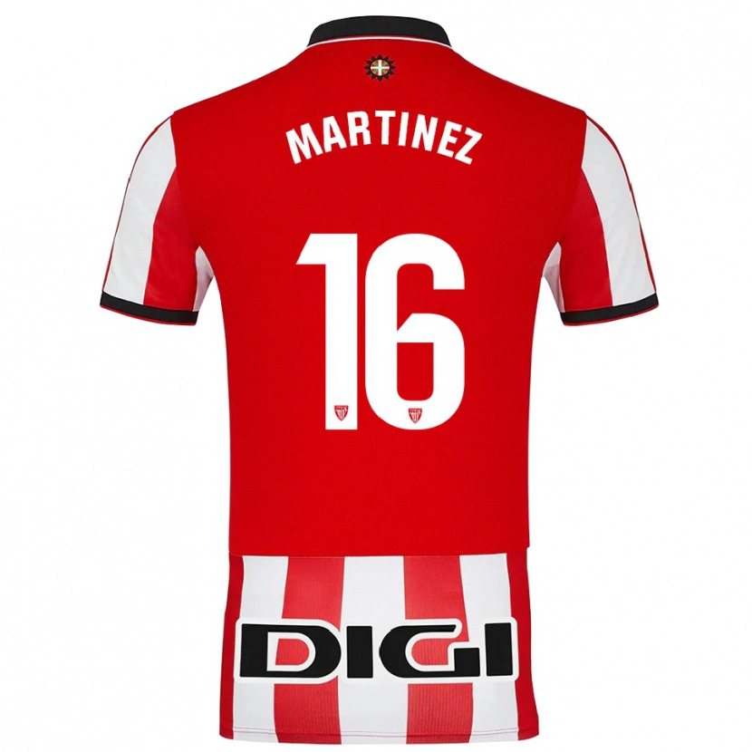 Danxen Pánské Pablo Martínez #16 Červená Bílá Domů Hráčské Dresy 2025/26 Dres