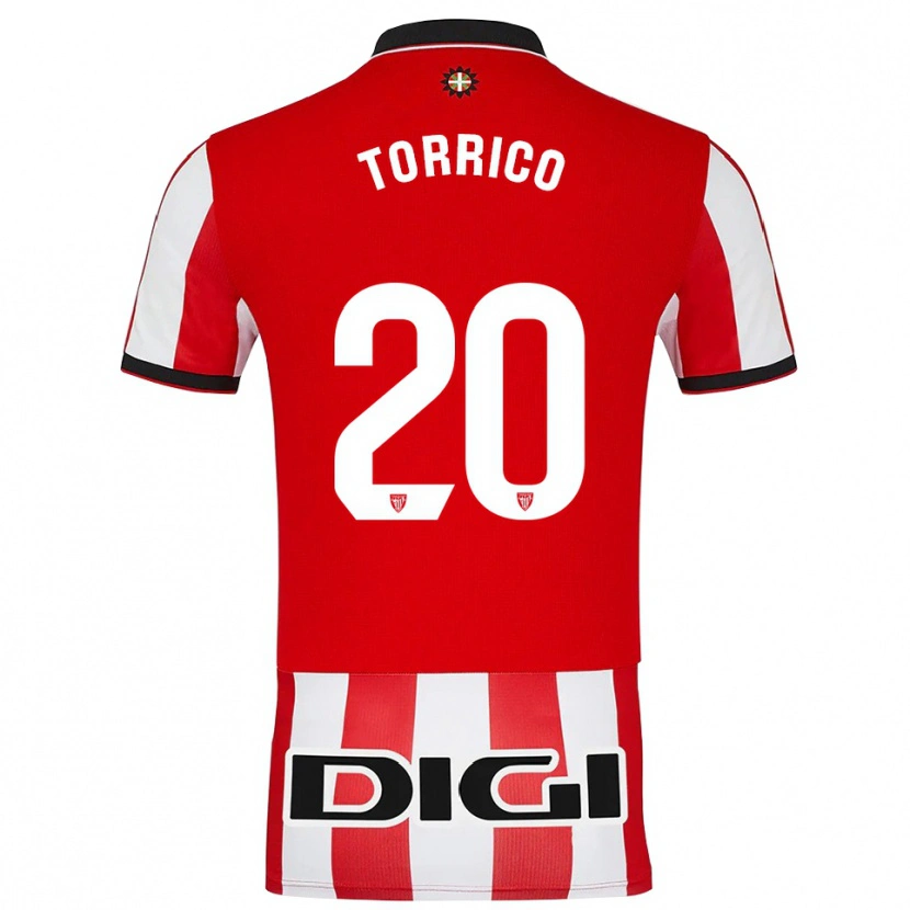 Danxen Pánské Aitor Torrico #20 Červená Bílá Domů Hráčské Dresy 2025/26 Dres