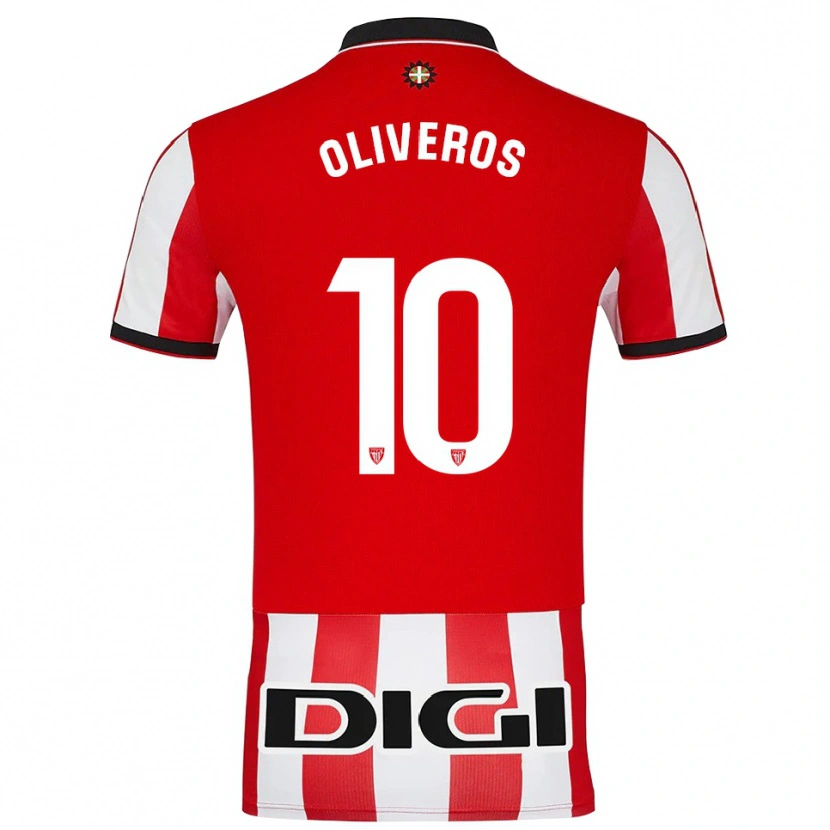 Danxen Pánské Aimar Oliveros #10 Červená Bílá Domů Hráčské Dresy 2025/26 Dres