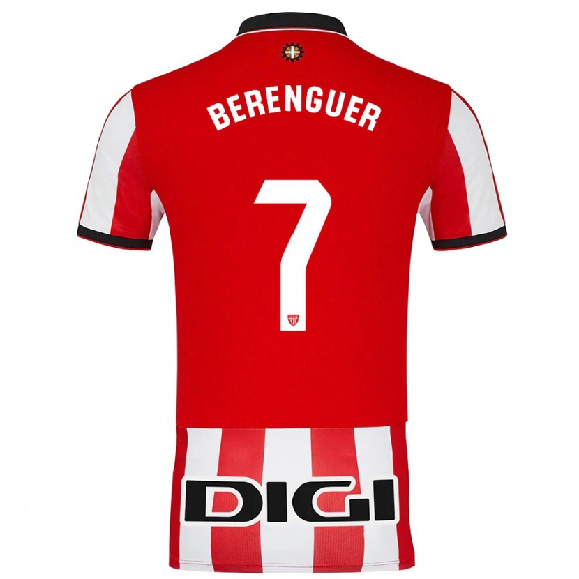 Danxen Pánské Álex Berenguer #7 Červená Bílá Domů Hráčské Dresy 2025/26 Dres