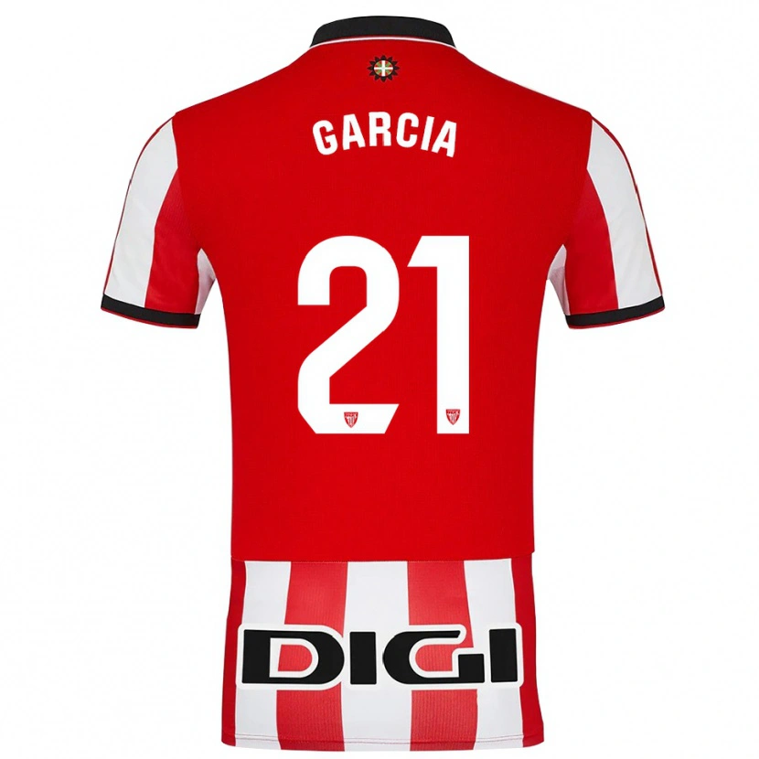 Danxen Pánské Beñat García #21 Červená Bílá Domů Hráčské Dresy 2025/26 Dres