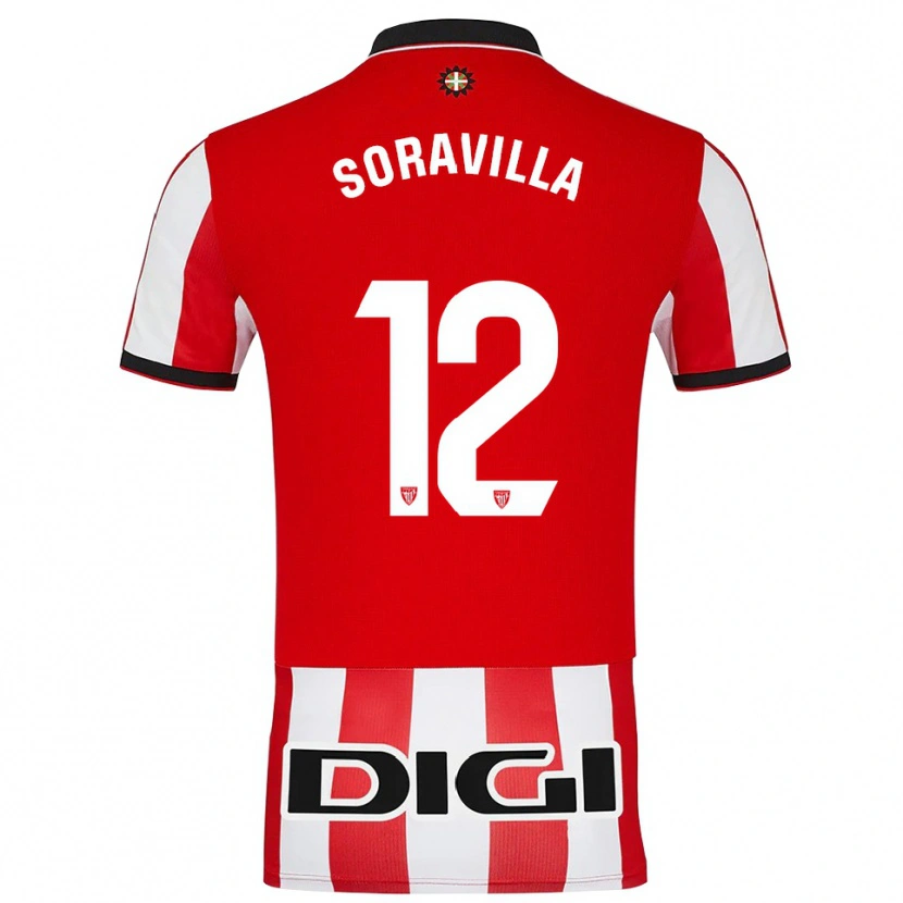 Danxen Pánské Ander Soravilla #12 Červená Bílá Domů Hráčské Dresy 2025/26 Dres