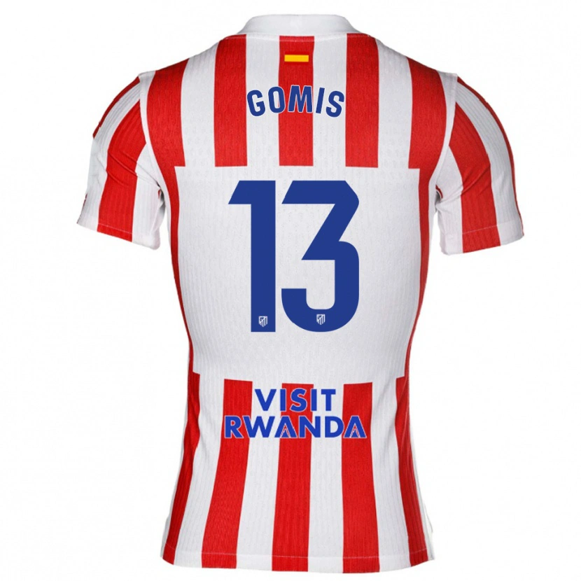 Danxen Pánské Antonio Gomis #13 Červená Bílá Domů Hráčské Dresy 2025/26 Dres