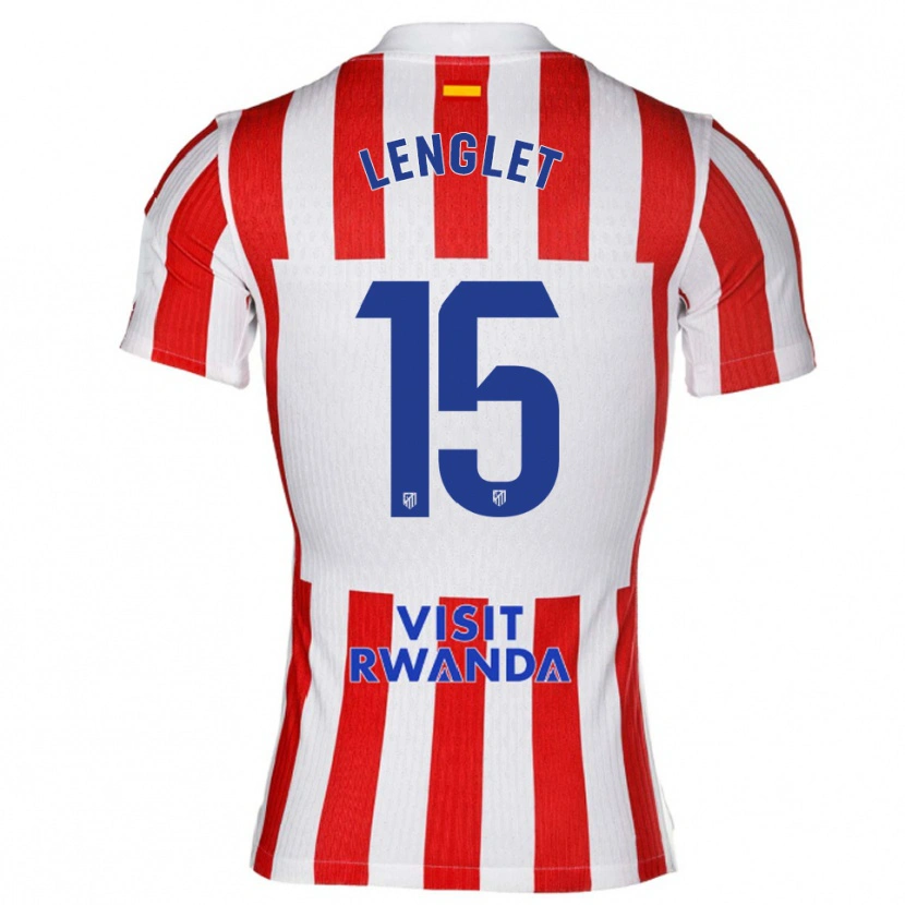 Danxen Pánské Clément Lenglet #15 Červená Bílá Domů Hráčské Dresy 2025/26 Dres
