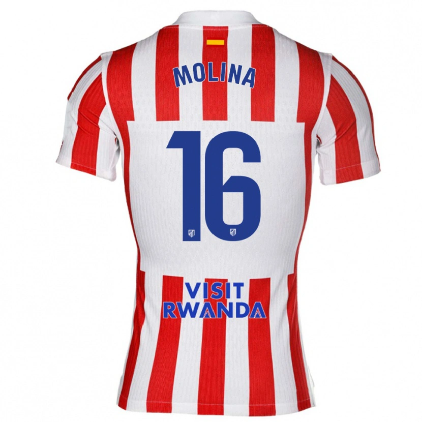 Danxen Pánské Nahuel Molina #16 Červená Bílá Domů Hráčské Dresy 2025/26 Dres