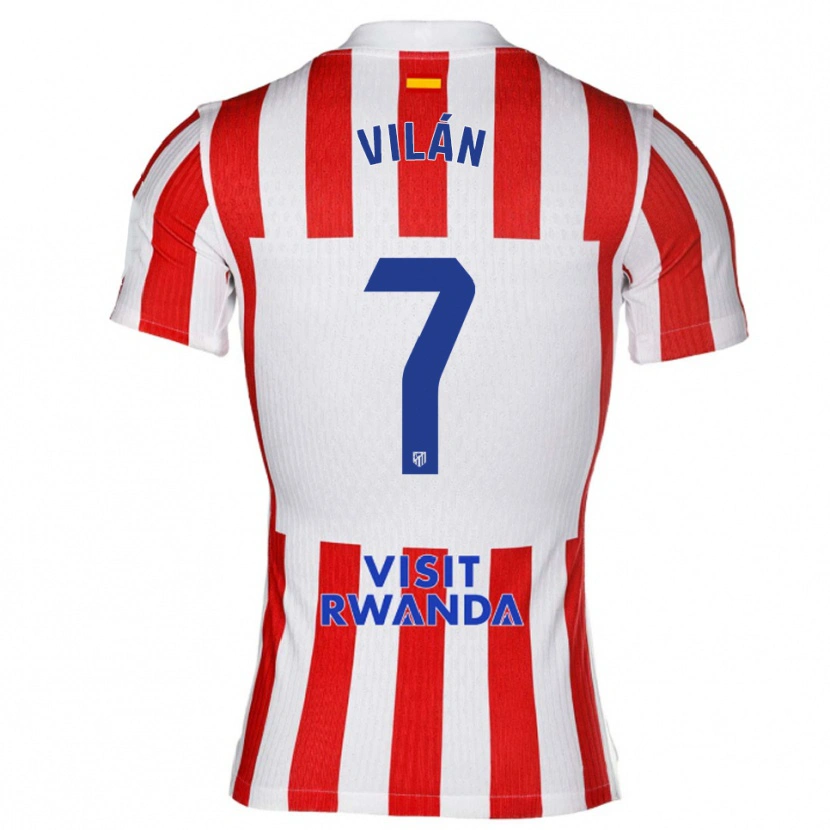 Danxen Pánské David Vilán #7 Červená Bílá Domů Hráčské Dresy 2025/26 Dres