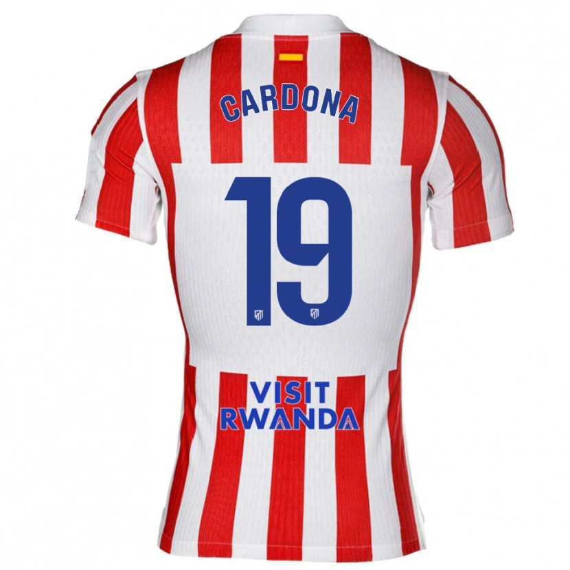 Danxen Pánské Marta Cardona #19 Červená Bílá Domů Hráčské Dresy 2025/26 Dres