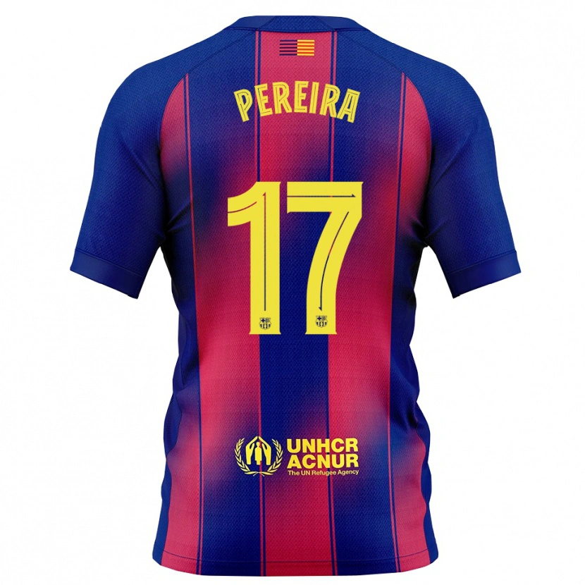 Danxen Pánské Andrea Pereira #17 Modrá Červená Domů Hráčské Dresy 2025/26 Dres
