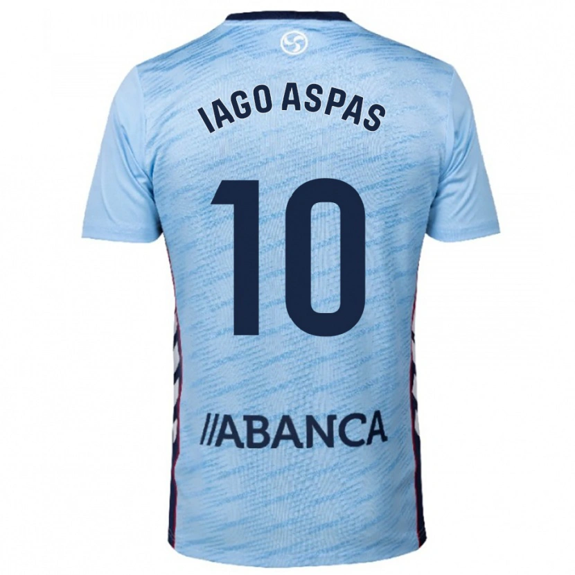 Danxen Pánské Iago Aspas #10 Nebesky Modrá Červená Domů Hráčské Dresy 2025/26 Dres