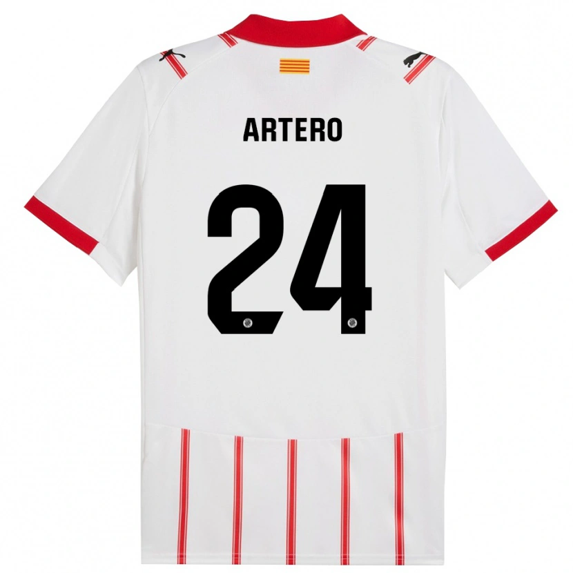 Danxen Pánské Ricard Artero #24 Bílá Červená Domů Hráčské Dresy 2025/26 Dres