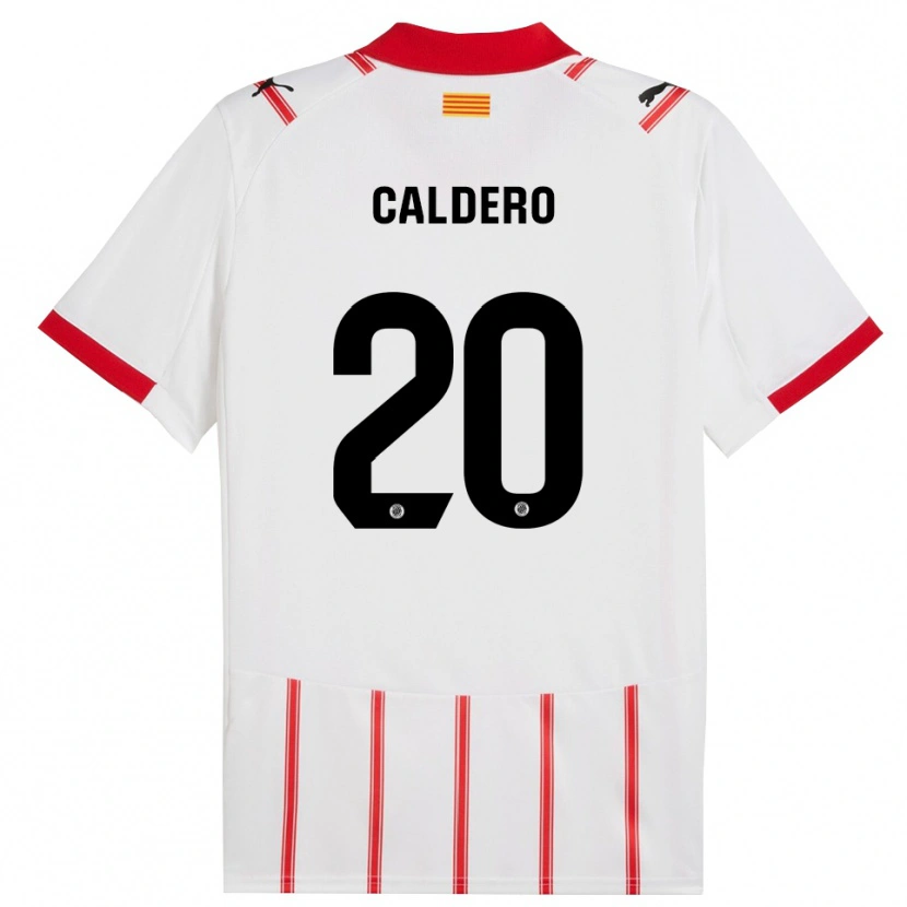 Danxen Pánské Nil Calderó #20 Bílá Červená Domů Hráčské Dresy 2025/26 Dres