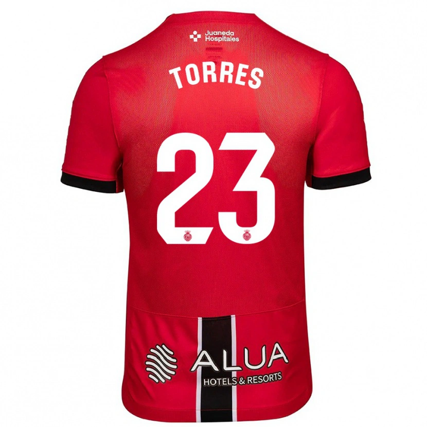 Danxen Pánské Iker Torres #23 Červená Černá Domů Hráčské Dresy 2025/26 Dres
