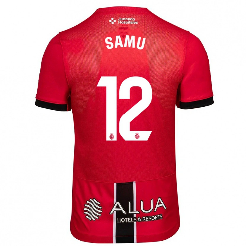 Danxen Pánské Samú Costa #12 Červená Černá Domů Hráčské Dresy 2025/26 Dres