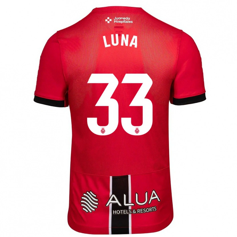 Danxen Pánské Daniel Luna #33 Červená Černá Domů Hráčské Dresy 2025/26 Dres