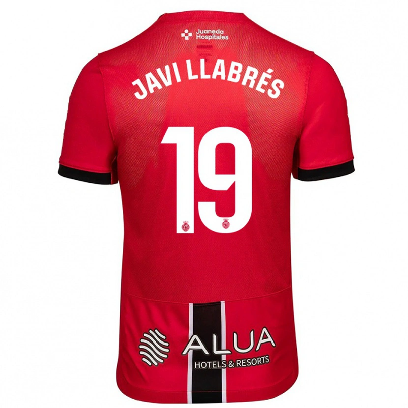 Danxen Pánské Javi Llabrés #19 Červená Černá Domů Hráčské Dresy 2025/26 Dres