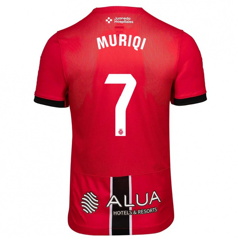 Danxen Pánské Vedat Muriqi #7 Červená Černá Domů Hráčské Dresy 2025/26 Dres