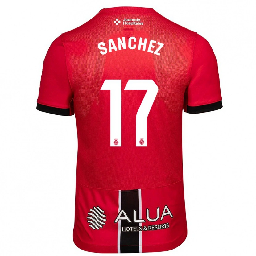 Danxen Pánské Avelino Sánchez #17 Červená Černá Domů Hráčské Dresy 2025/26 Dres