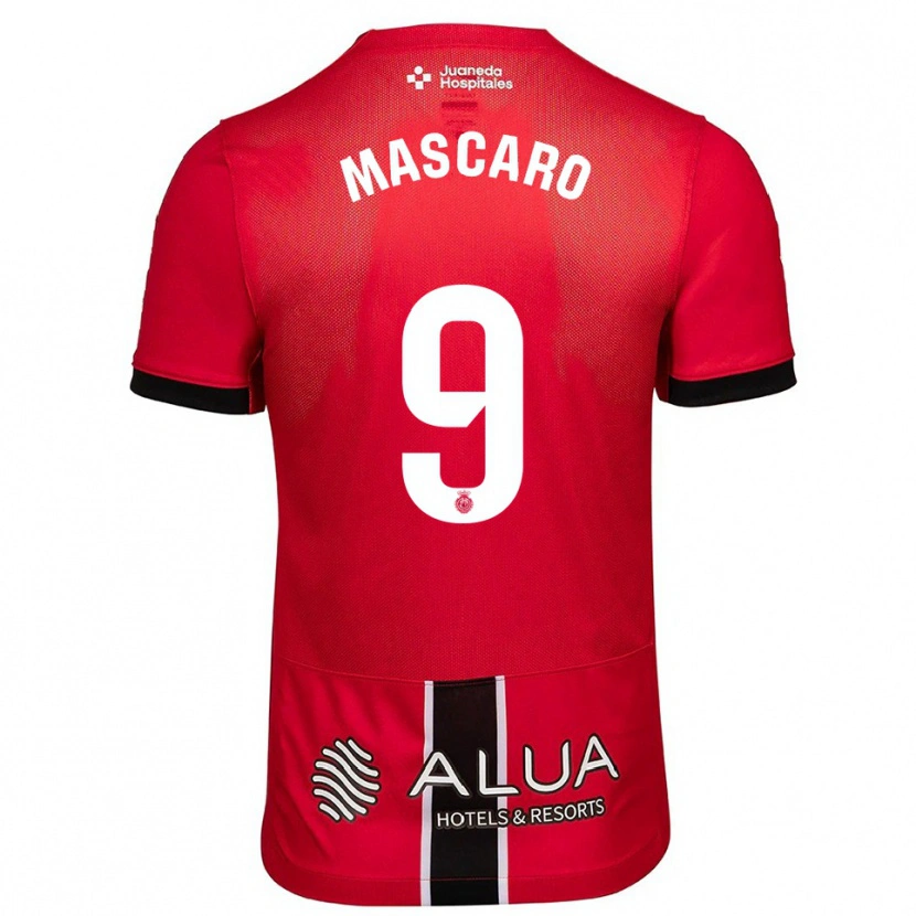 Danxen Pánské Pau Mascaró #9 Červená Černá Domů Hráčské Dresy 2025/26 Dres
