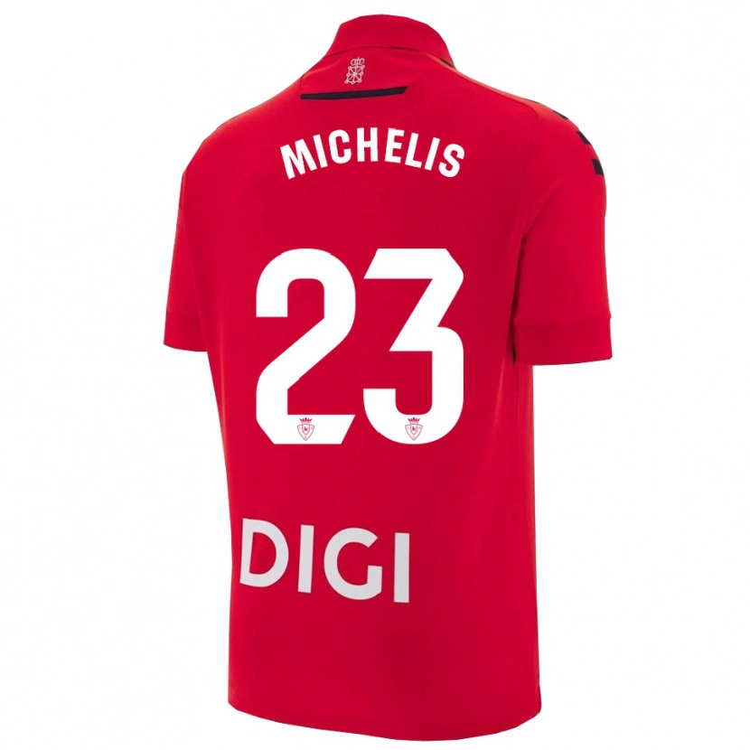Danxen Pánské Nikolaos Michelis #23 Červená Černá Domů Hráčské Dresy 2025/26 Dres