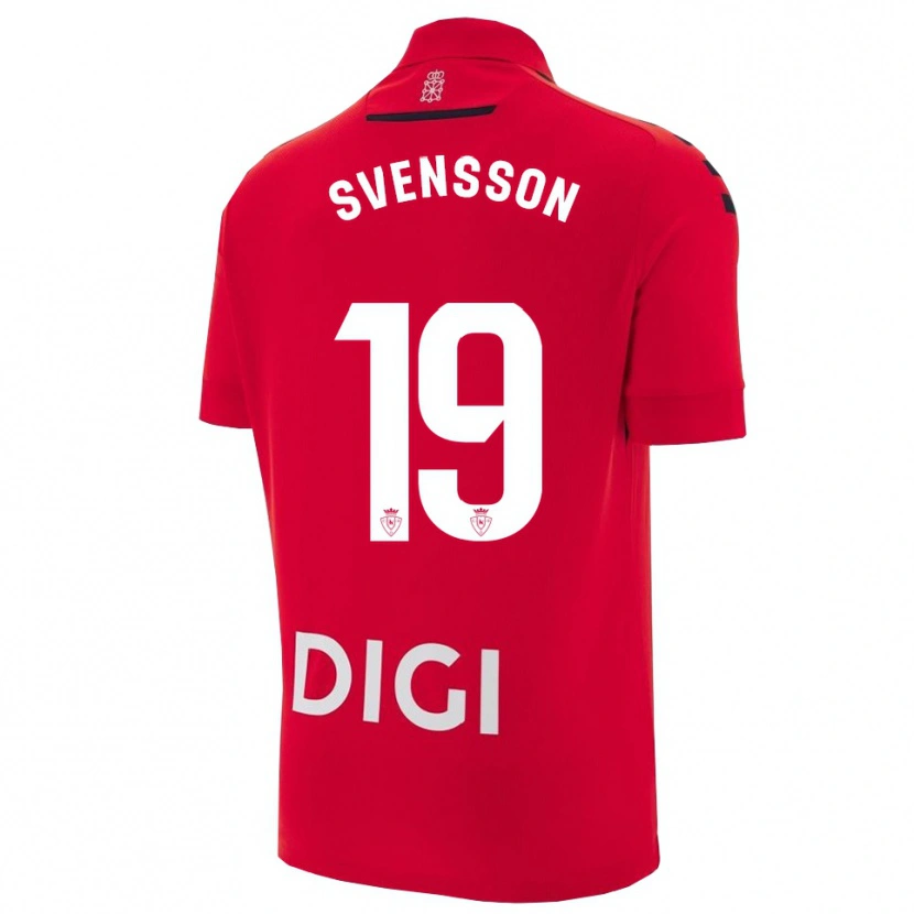 Danxen Pánské Max Svensson #19 Červená Černá Domů Hráčské Dresy 2025/26 Dres