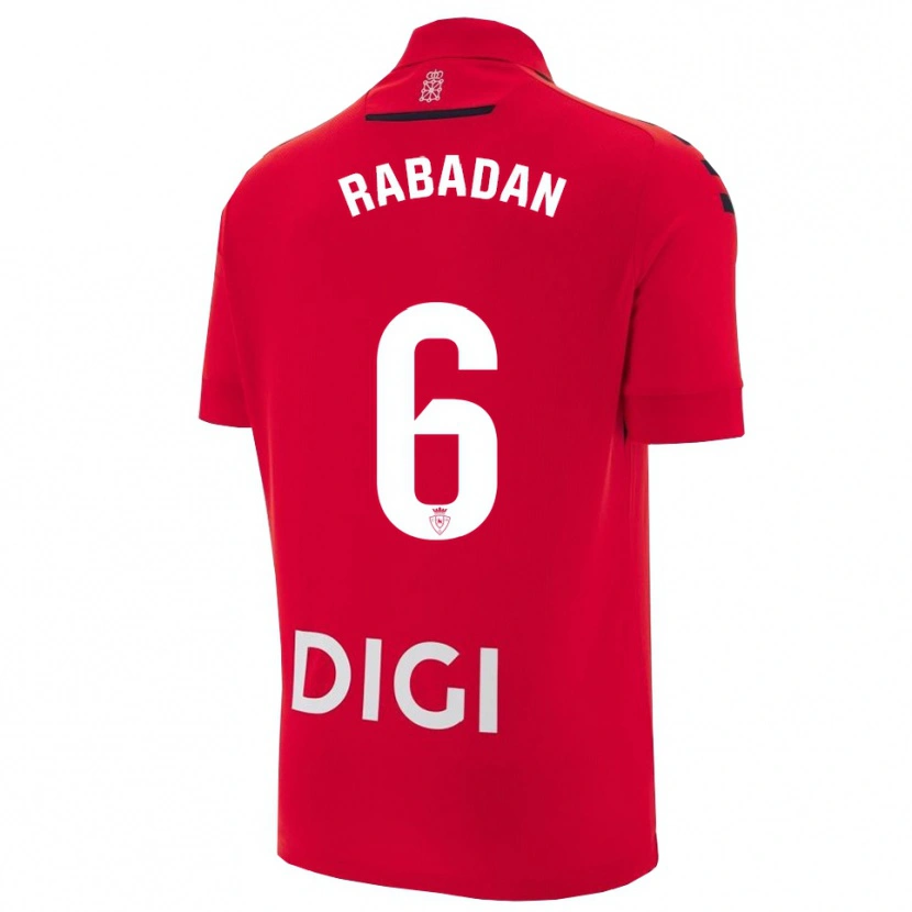 Danxen Pánské David Rabadán #6 Červená Černá Domů Hráčské Dresy 2025/26 Dres