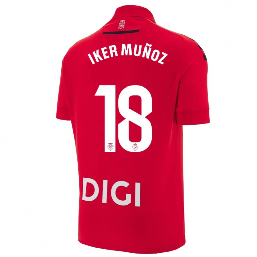 Danxen Pánské Iker Muñoz #18 Červená Černá Domů Hráčské Dresy 2025/26 Dres