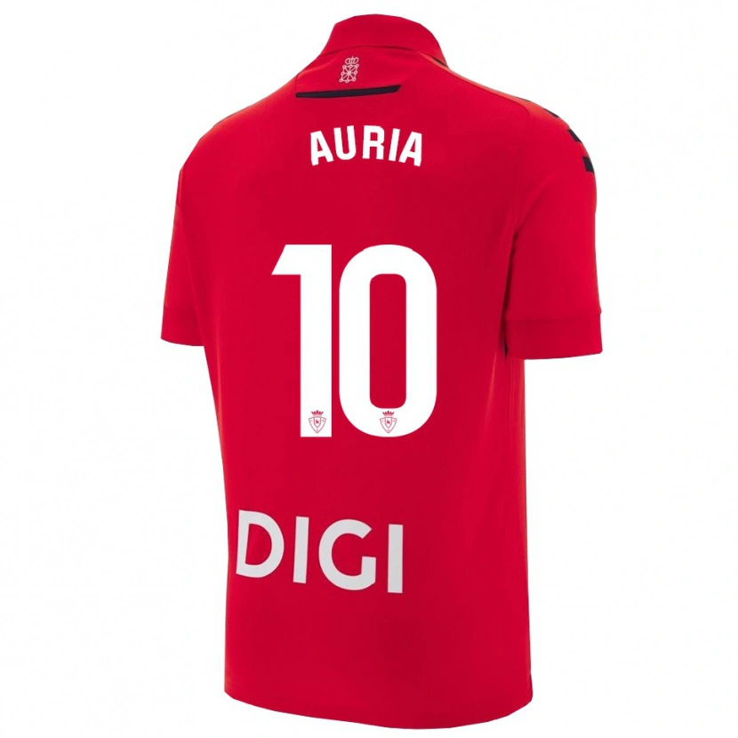 Danxen Pánské Miguel Auría #10 Červená Černá Domů Hráčské Dresy 2025/26 Dres