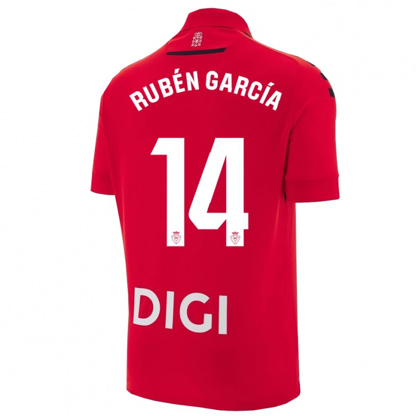 Danxen Pánské Rubén García #14 Červená Černá Domů Hráčské Dresy 2025/26 Dres