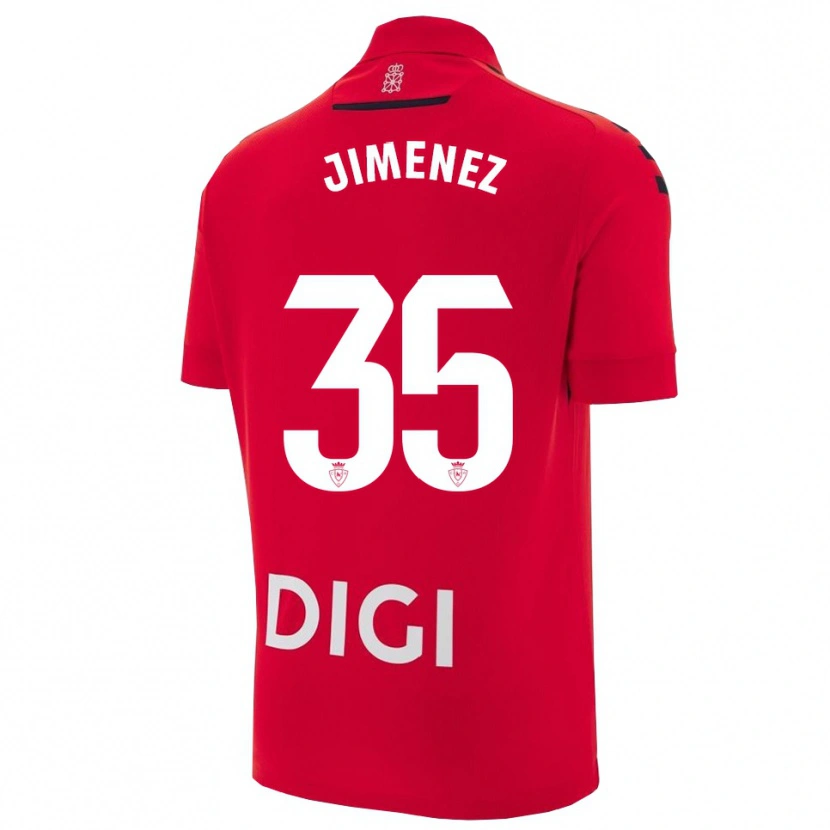 Danxen Pánské Álex Jimenez #35 Červená Černá Domů Hráčské Dresy 2025/26 Dres
