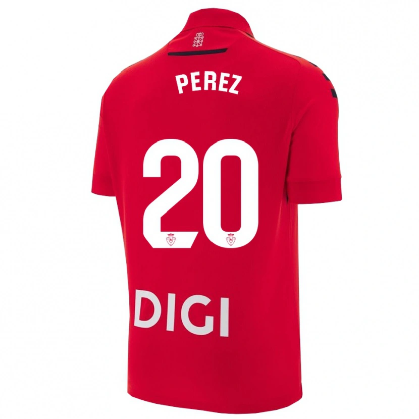 Danxen Pánské Bruno Pérez #20 Červená Černá Domů Hráčské Dresy 2025/26 Dres