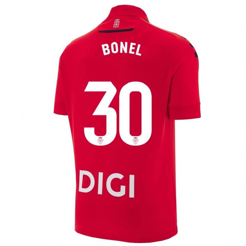 Danxen Pánské Asier Bonel #30 Červená Černá Domů Hráčské Dresy 2025/26 Dres