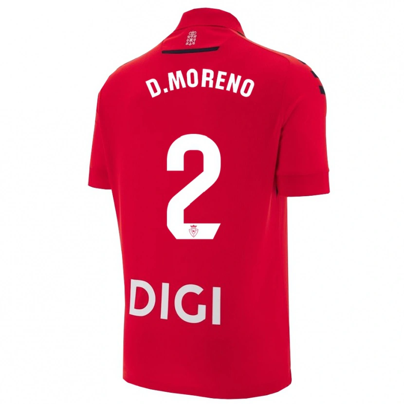 Danxen Pánské Diego Moreno #2 Červená Černá Domů Hráčské Dresy 2025/26 Dres