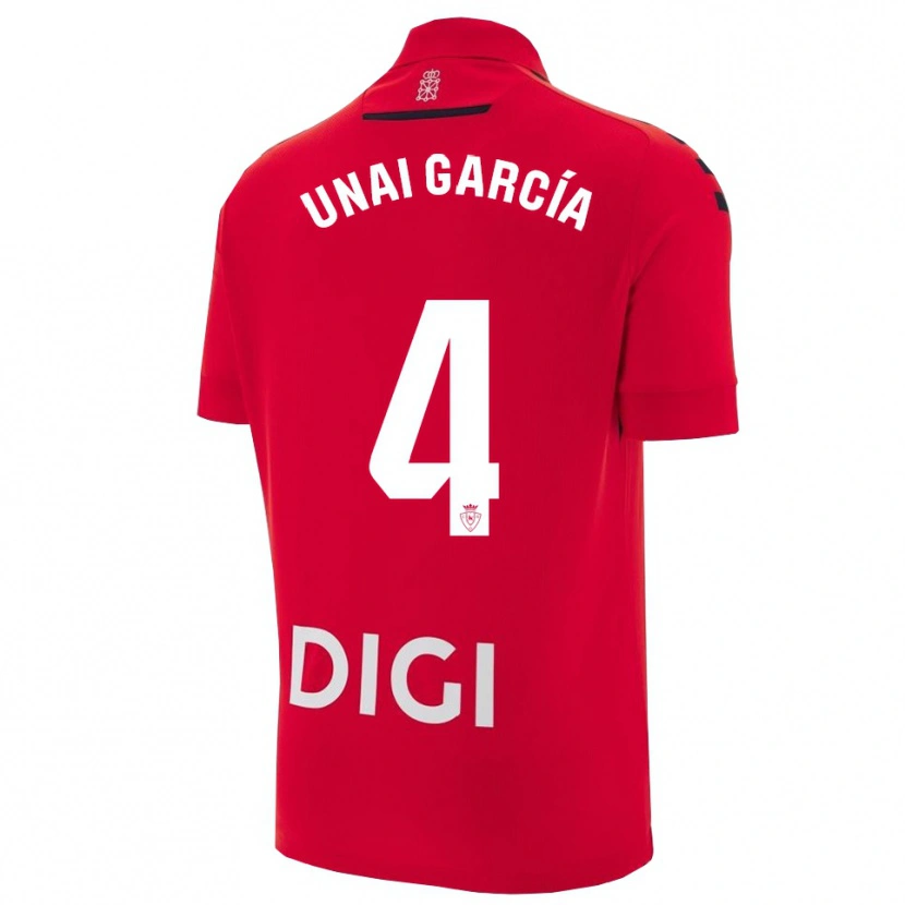 Danxen Pánské Unai García #4 Červená Černá Domů Hráčské Dresy 2025/26 Dres