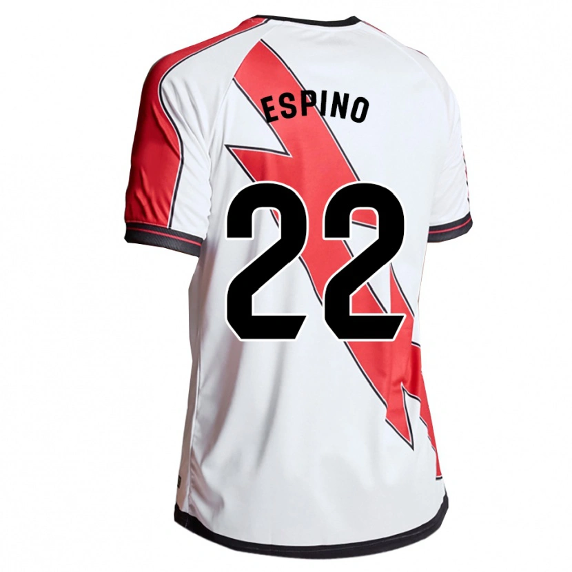 Danxen Pánské Alfonso Espino #22 Bílá Červená Domů Hráčské Dresy 2025/26 Dres