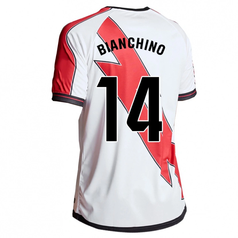 Danxen Pánské Nicolò Bianchino #14 Bílá Červená Domů Hráčské Dresy 2025/26 Dres