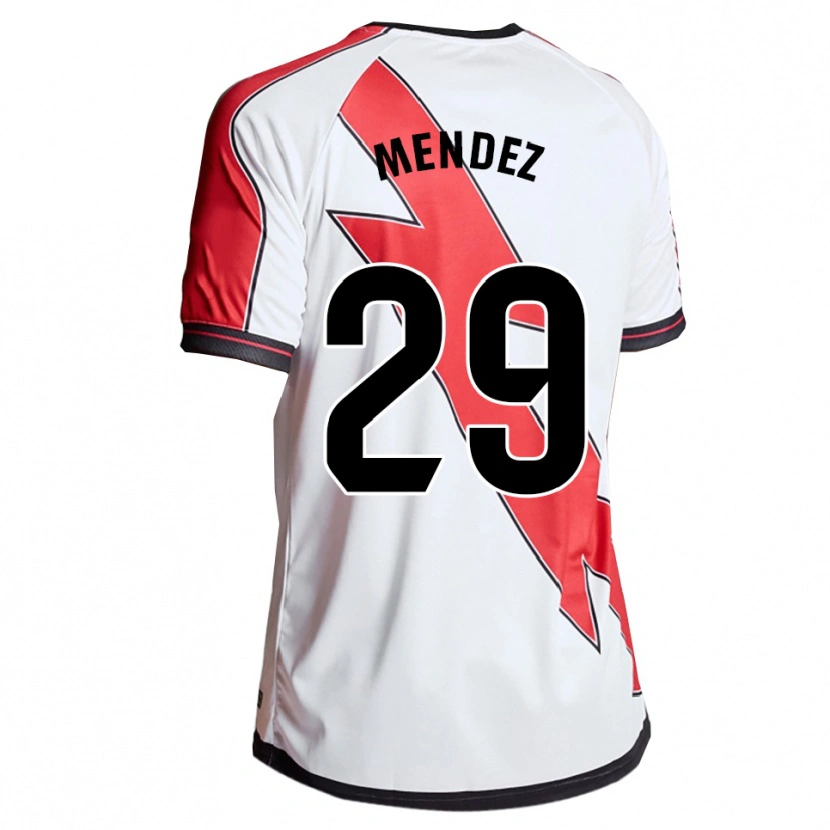 Danxen Pánské Diego Méndez #29 Bílá Červená Domů Hráčské Dresy 2025/26 Dres