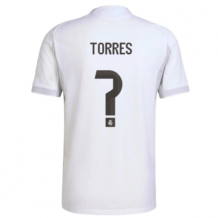 Danxen Pánské Roi Torres #0 Bílá Žlutá Domů Hráčské Dresy 2025/26 Dres