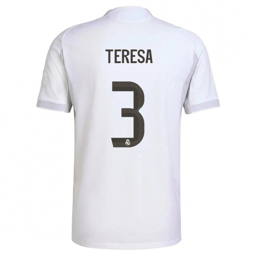 Danxen Pánské Teresa Abelleira Dueñas #3 Bílá Žlutá Domů Hráčské Dresy 2025/26 Dres