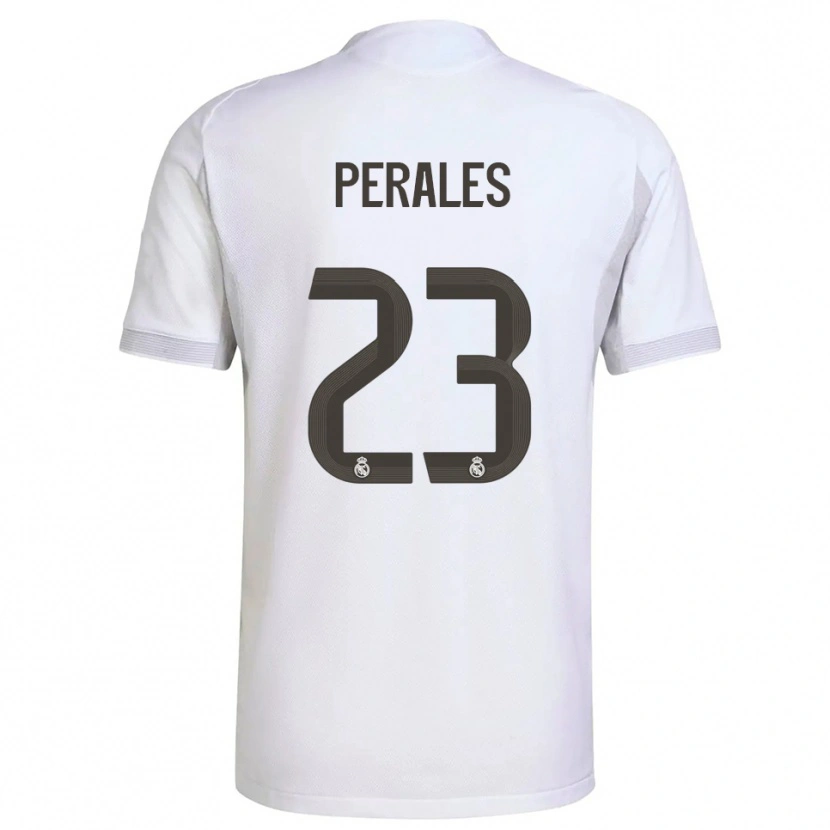Danxen Pánské Miguel Perales #23 Bílá Žlutá Domů Hráčské Dresy 2025/26 Dres