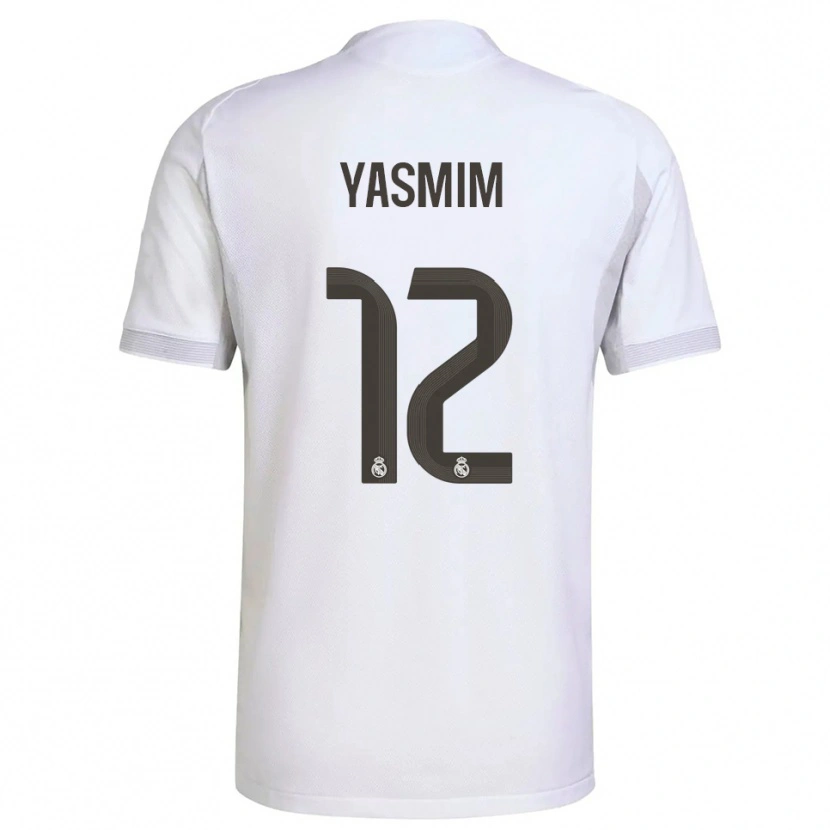 Danxen Pánské Yasmim Assis Ribeiro #12 Bílá Žlutá Domů Hráčské Dresy 2025/26 Dres