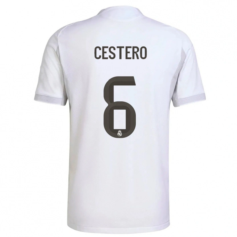 Danxen Pánské Jorge Cestero #6 Bílá Žlutá Domů Hráčské Dresy 2025/26 Dres