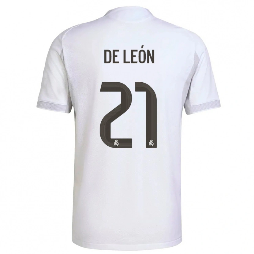 Danxen Pánské Jeremy De León #21 Bílá Žlutá Domů Hráčské Dresy 2025/26 Dres
