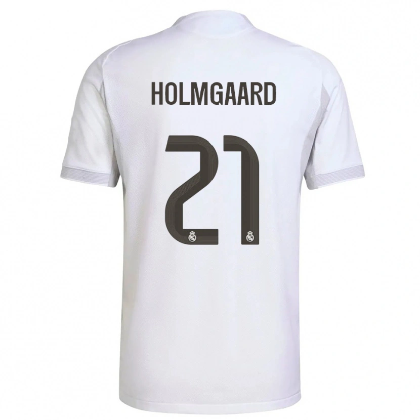 Danxen Pánské Sara Rosted Holmgaard #21 Bílá Žlutá Domů Hráčské Dresy 2025/26 Dres